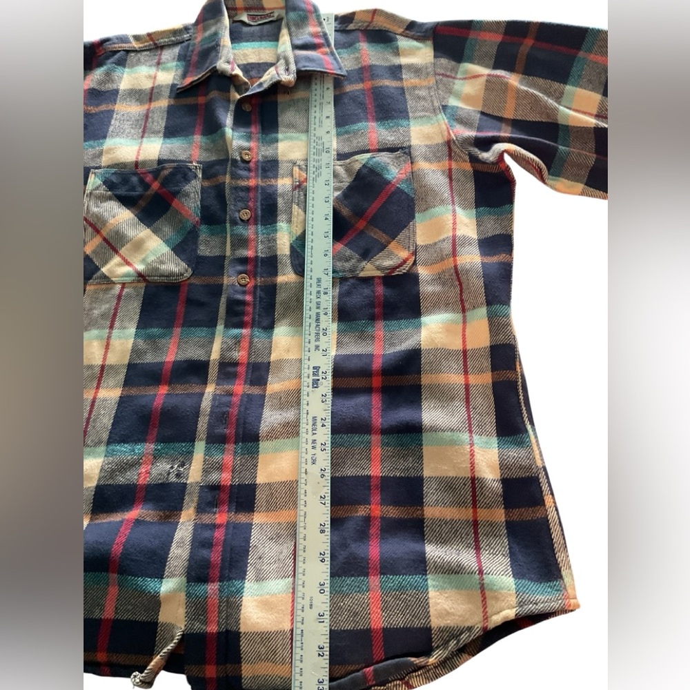 BIG MAC DISTRESSED Vintage 80’ Heavy Flannel Mens Shirt - Picture 10 of 13